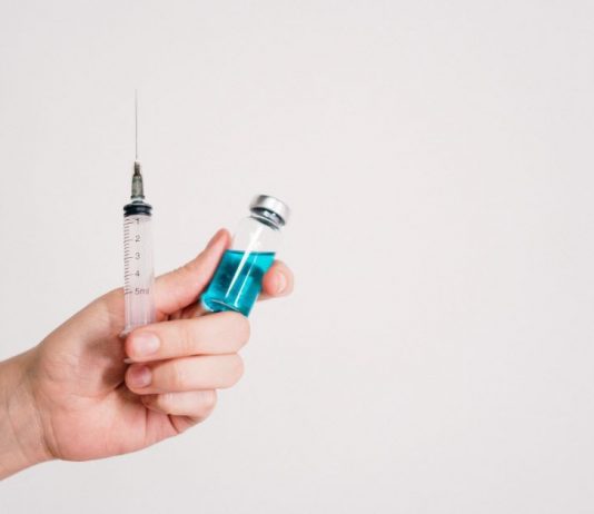 9/10 over-75s had first jab A vaccine needle and vial.