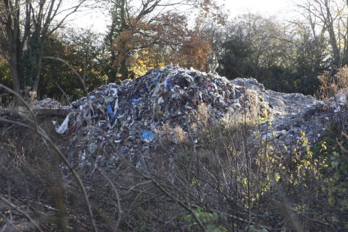Fly tipping - a pile of rubbish.