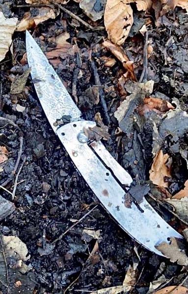 A flick knife found in Congleton Park.