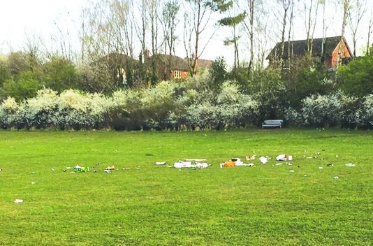 Group issued with fines for gathering at beauty spot Litter left at Astbury Mere Country Park.