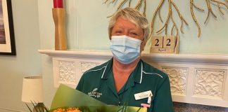 Decade’s service for carer Sylvia Long service award.