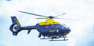 Why was police helicopter out over Congleton?