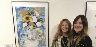 Sally campaigning to raise profile of rare conditions Miss Hatton, right, and mum Jacqueline with an artist’s painting of her experiences.