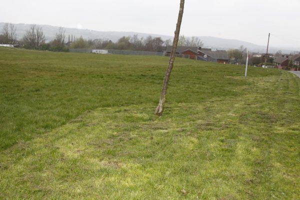 Racist graffiti removed Church Road Playing Fields