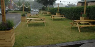 Town charity helps Young Pretender to build its new beer garden The new beer garden at The Young Pretender