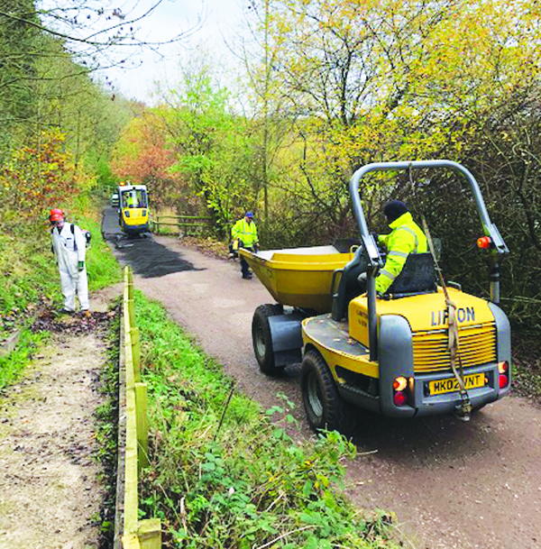 Work has been undertaken to improve the path at Astbury Mere.