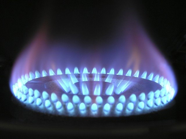 A gas flame.
