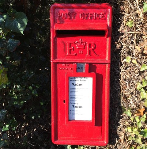 ‘Most mail is being delivered on time’ Post box.