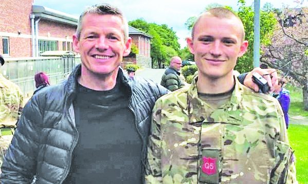 Mr Gatley (right) with his dad Dean, who said that his son “truly was a hero and will forever be in our hearts”.