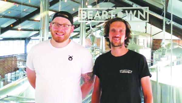 Mr Dodwell (left) and Mr Manning said they were “dead happy” with the brewery's new layout, which includes front-row seats for viewing the brewing process.