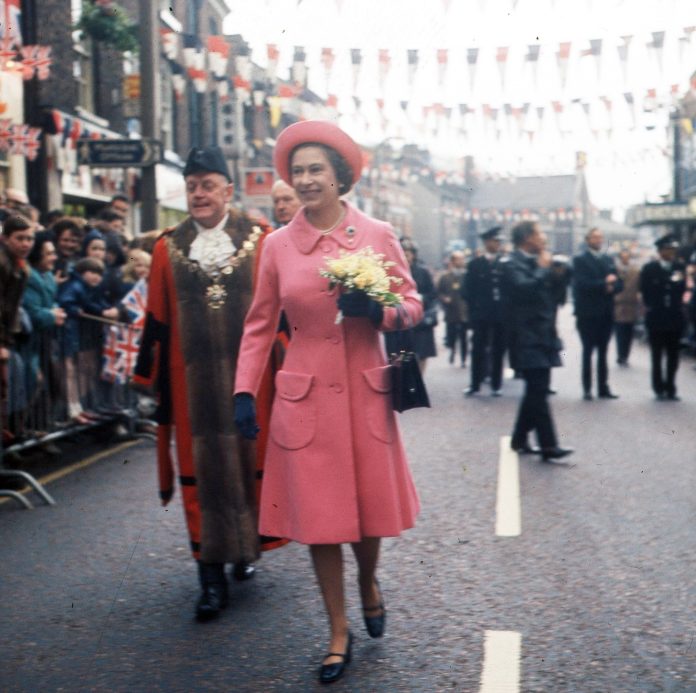 Queen Elizabeth II visits Congleton in 1972.