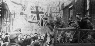 When town turned out to welcome home VC hero George Harold Eardley.