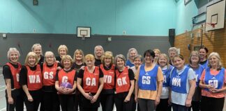 Netball team enjoys winning return to play u3a netball.