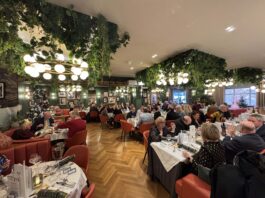 Chamber helps hospice at Christmas lunch