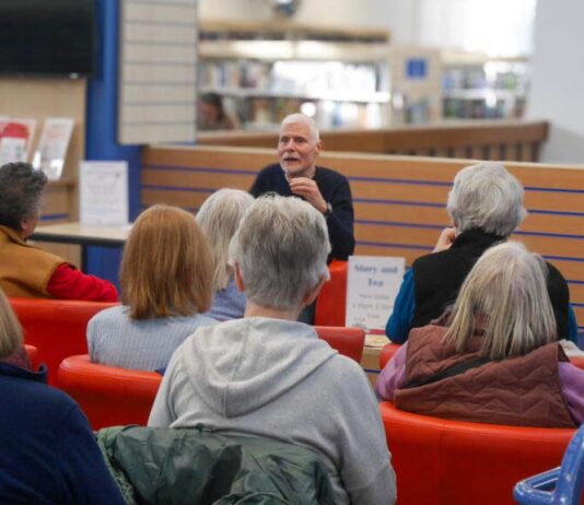 Chris attracted packed house at the library