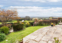 An extended home with views over five counties
