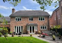 Substantial family home with private garden area