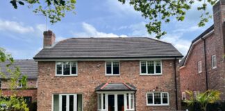 Substantial family home with private garden area