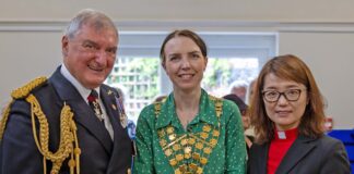 Guests joined the town mayor for Civic Sunday