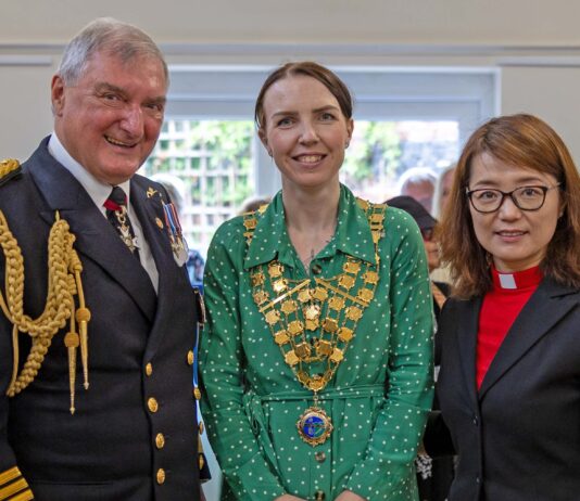 Guests joined the town mayor for Civic Sunday