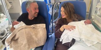 Twins’ mum steps out to support baby unit