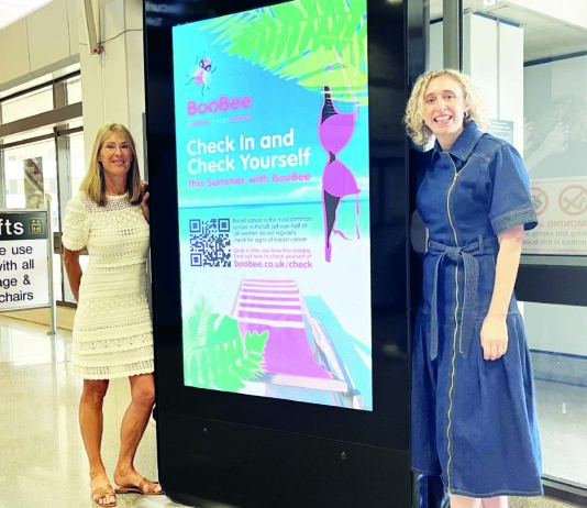 Women being asked to check them over after holiday check-in