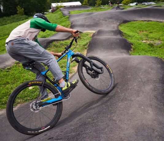 Riders rush to use new track before opening