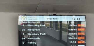 New timetable screen installed at bus hub